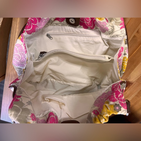 Disney Parks Minnie Mouse Floral Canvas Purse Handbag - Picture 4 of 5